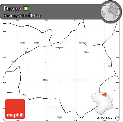 Blank Simple Map of Dropo