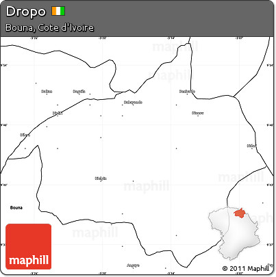 Blank Simple Map of Dropo