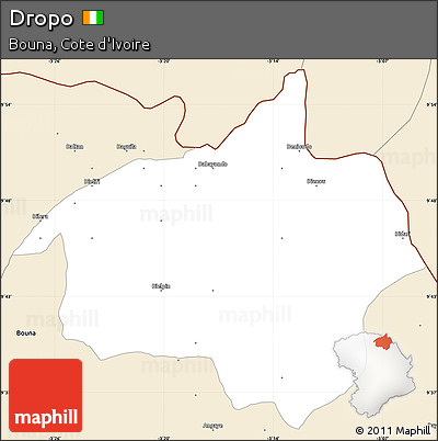 Classic Style Simple Map of Dropo