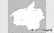 Gray Simple Map of Dropo, cropped outside