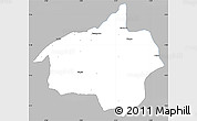 Gray Simple Map of Dropo, single color outside