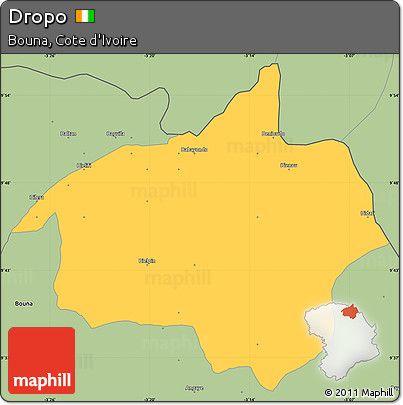 Savanna Style Simple Map of Dropo