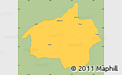 Savanna Style Simple Map of Dropo, single color outside