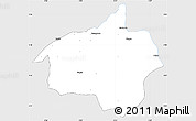 Silver Style Simple Map of Dropo, single color outside