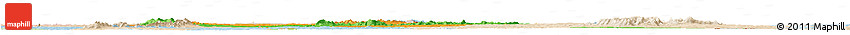 Political Horizon Map of Bouna, lighten