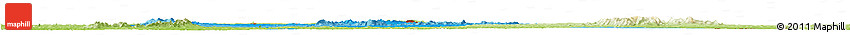Political Shades Horizon Map of Bouna, physical outside