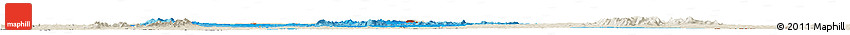 Political Shades Horizon Map of Bouna, shaded relief outside