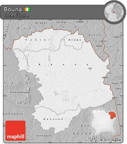 Gray Map of Bouna