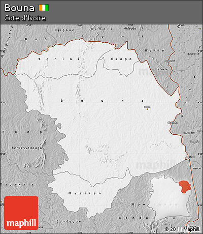 Gray Map of Bouna
