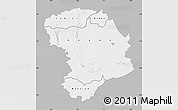 Gray Map of Bouna, single color outside