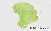 Physical Map of Bouna, cropped outside