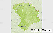 Physical Map of Bouna, lighten