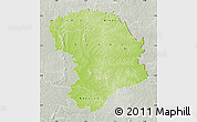 Physical Map of Bouna, lighten, semi-desaturated
