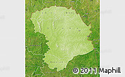 Physical Map of Bouna, satellite outside
