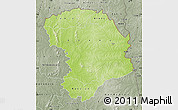 Physical Map of Bouna, semi-desaturated