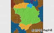Political Map of Bouna, darken