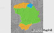 Political Map of Bouna, desaturated