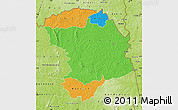 Political Map of Bouna, physical outside