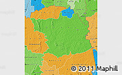 Political Map of Bouna, political shades outside