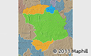 Political Map of Bouna, semi-desaturated