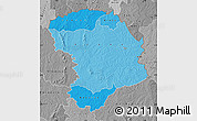 Political Shades Map of Bouna, desaturated