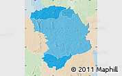 Political Shades Map of Bouna, lighten