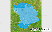 Political Shades Map of Bouna, satellite outside