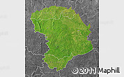 Satellite Map of Bouna, desaturated