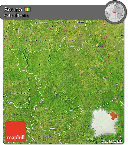 Satellite Map of Bouna