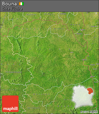 Satellite Map of Bouna