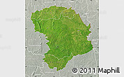 Satellite Map of Bouna, lighten, semi-desaturated