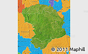 Satellite Map of Bouna, political outside