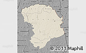 Shaded Relief Map of Bouna, darken, desaturated