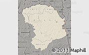 Shaded Relief Map of Bouna, darken, semi-desaturated