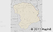 Shaded Relief Map of Bouna, desaturated