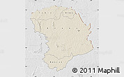 Shaded Relief Map of Bouna, lighten, desaturated