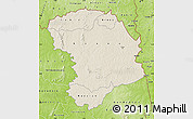 Shaded Relief Map of Bouna, physical outside