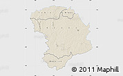 Shaded Relief Map of Bouna, single color outside