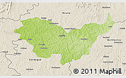 Physical 3D Map of Nassian, shaded relief outside