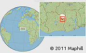 Savanna Style Location Map of Nassian, highlighted parent region