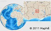 Shaded Relief Location Map of Nassian