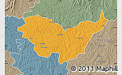 Political Map of Nassian, semi-desaturated