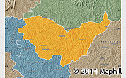 Political Map of Nassian, semi-desaturated