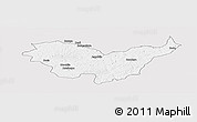 Silver Style Panoramic Map of Nassian, single color outside
