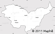 Silver Style Simple Map of Nassian, cropped outside