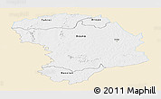 Classic Style Panoramic Map of Bouna, single color outside