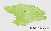 Physical Panoramic Map of Bouna, cropped outside