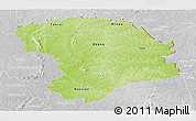 Physical Panoramic Map of Bouna, lighten, desaturated
