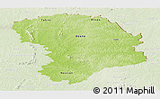 Physical Panoramic Map of Bouna, lighten