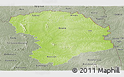 Physical Panoramic Map of Bouna, semi-desaturated